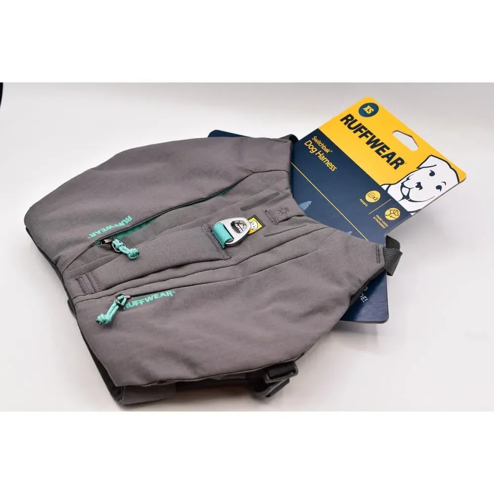 Ruffwear Switchback Dog Back Pack Harness Pockets Reflective Granite Gray XS NWT